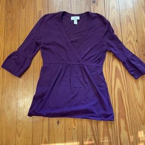 Ann Taylor Loft purple v-neck sweater